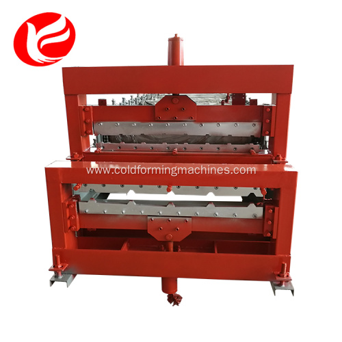 Double layer roll forming machine for tiles